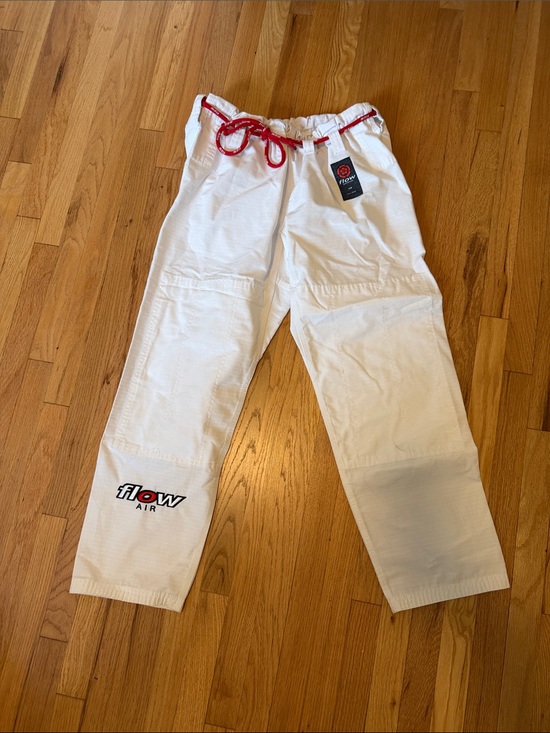 flow kimonos Other - Men's White Jogger Pants with Red Drawcord